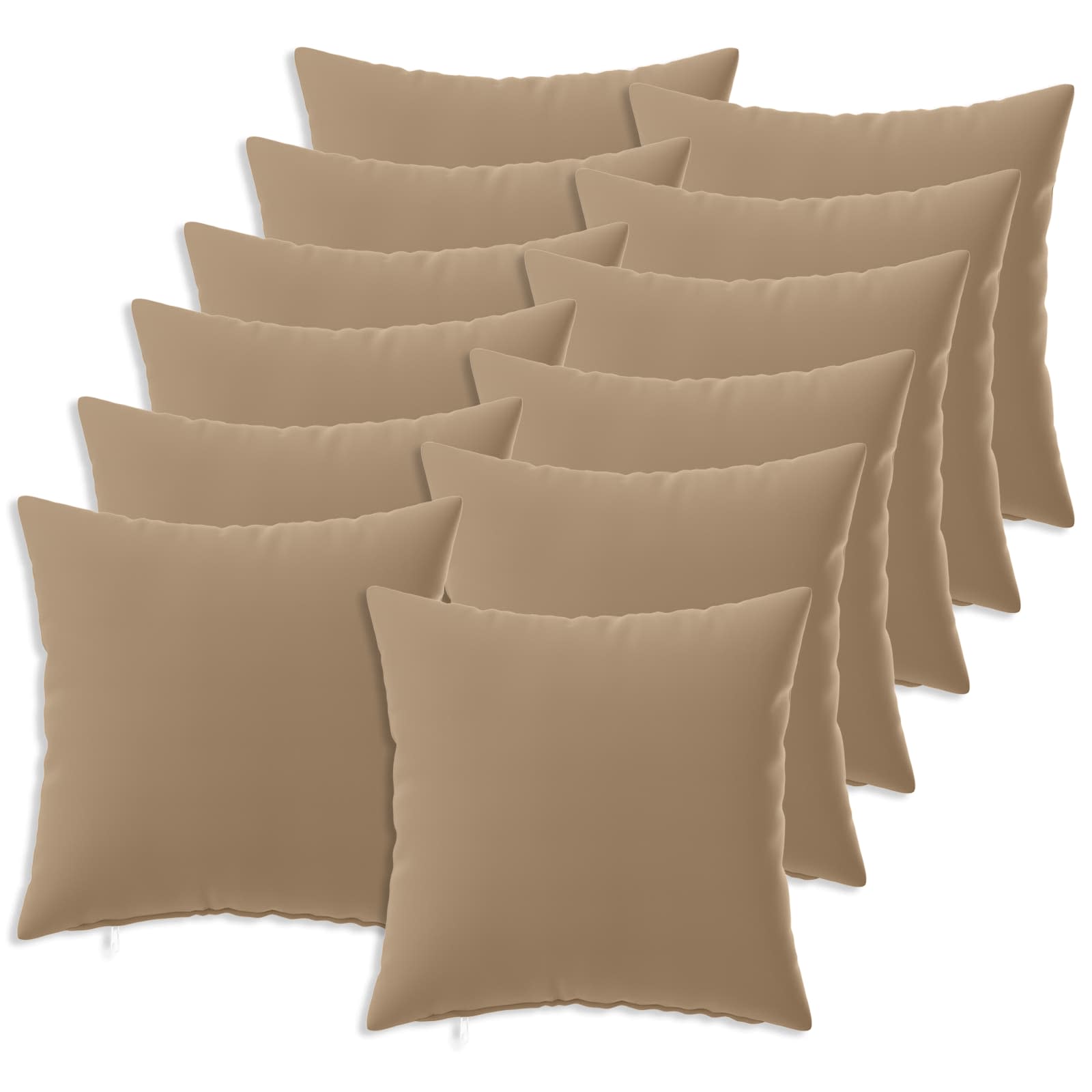vidaXL Cushion Cover 12 pcs HEERLEN Taupe 50 x 50 cm Polyester 2