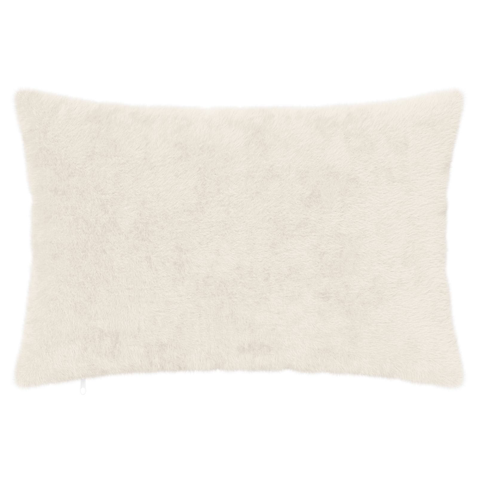 vidaXL Cushion Cover 6 pcs HEERLEN White 50 x 70 cm Faux Rabbit Fur 3