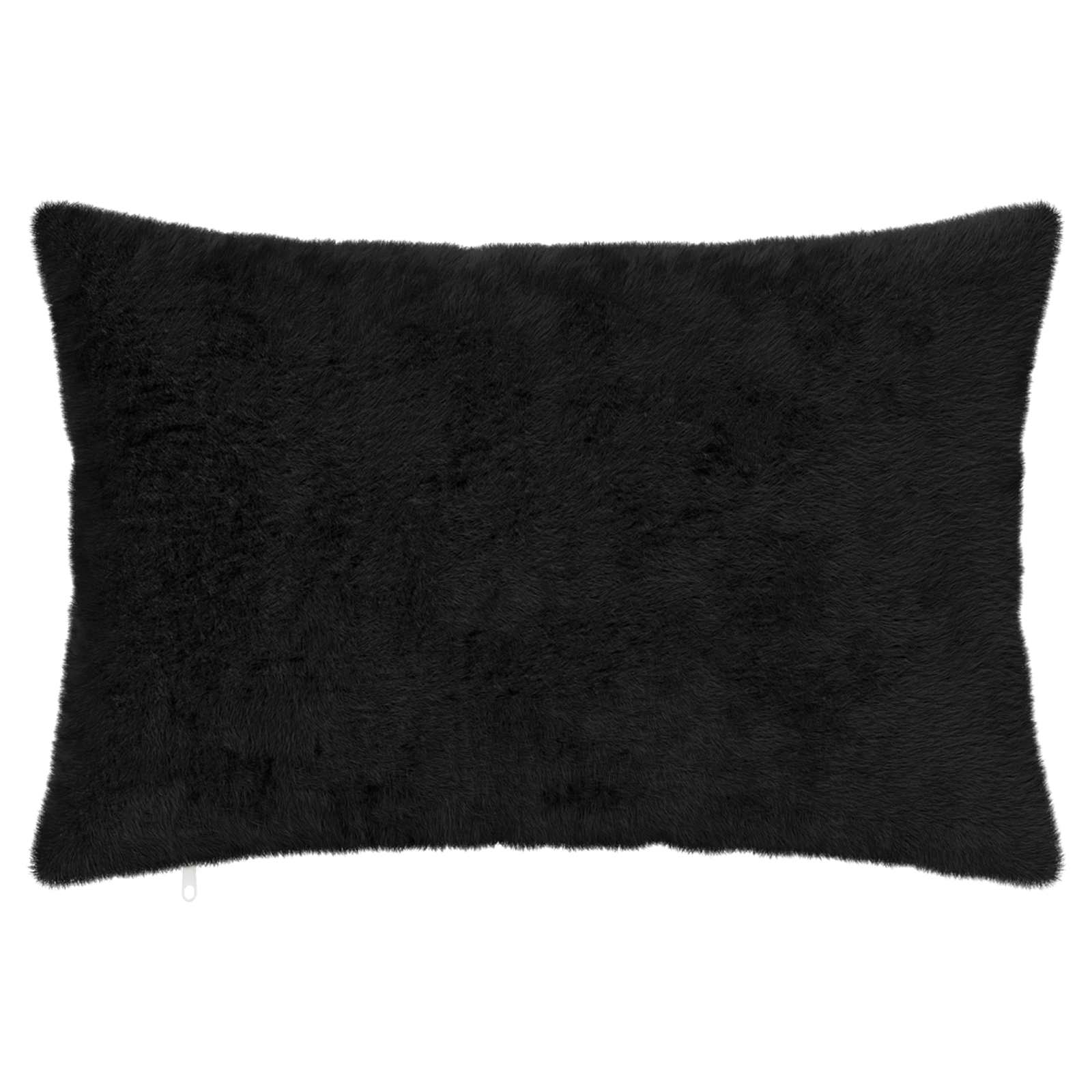 vidaXL Cushion Cover 6 pcs HEERLEN Black 50 x 70 cm Faux Rabbit Fur 3