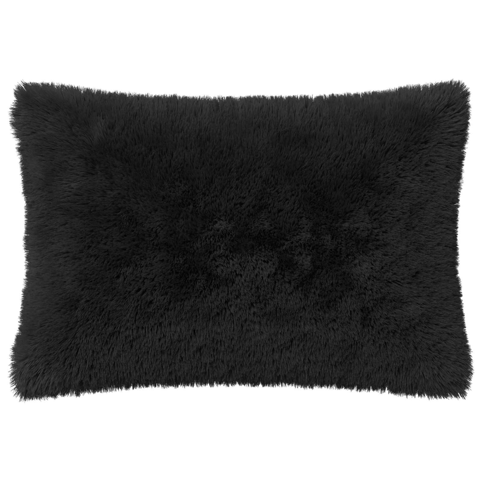 vidaXL Cushion Cover 6 pcs HEERLEN Black 50 x 75 cm PV Fleece 3