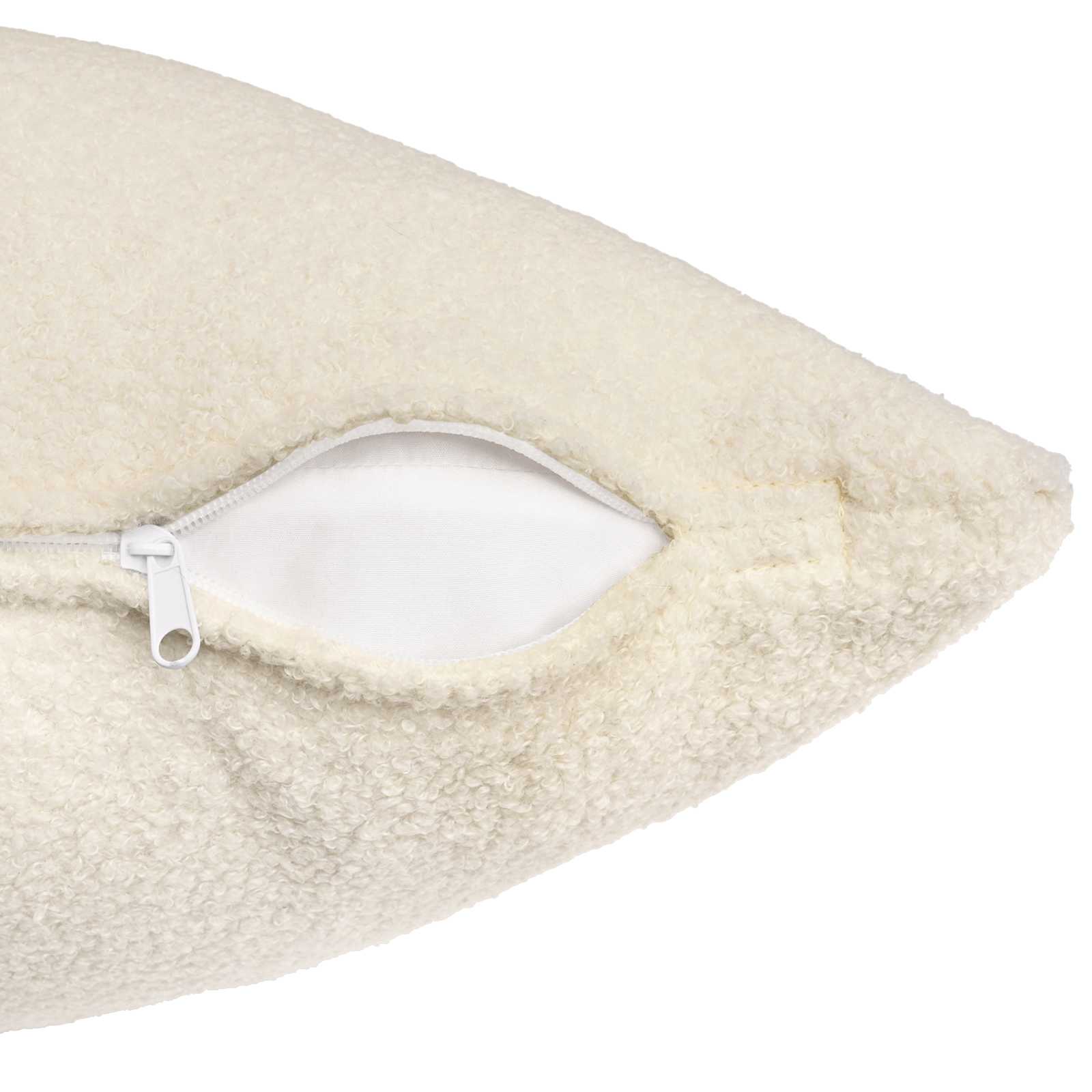 vidaXL Cushion Cover 6 pcs HEERLEN Cream 55 x 55 cm Bouclé 5