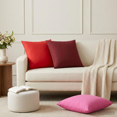 vidaXL Throw Pillow 2 pcs HEERLEN Red 60 x 60 cm Polyester 3