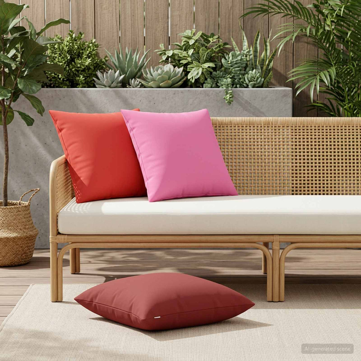 vidaXL Cushion with Pillow HEERLEN 2 pcs Pink Polyester 1