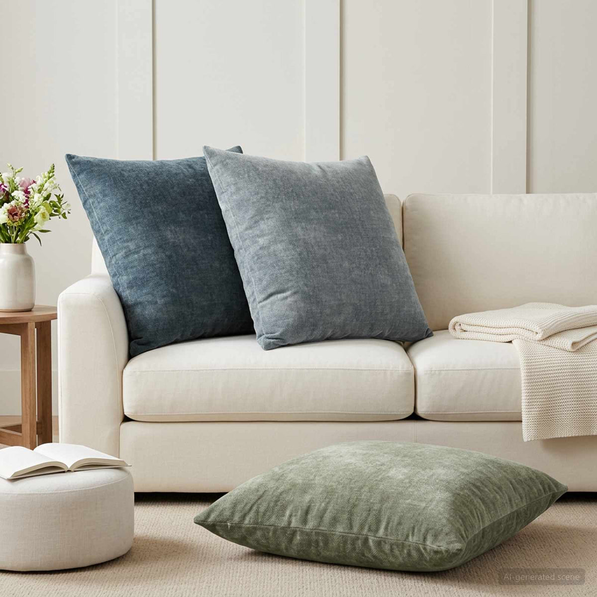 vidaXL Cushion Cover 6 pcs HEERLEN Light Blue 65 x 65 cm 1