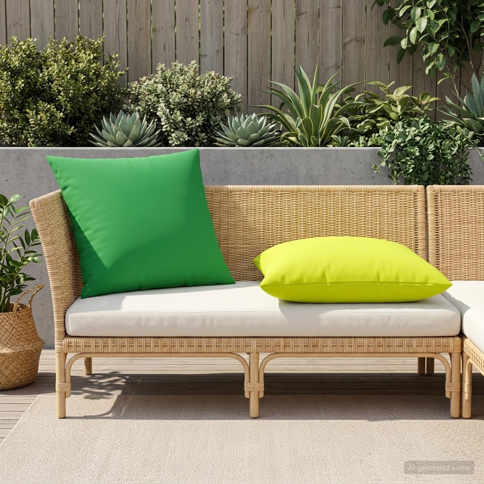 vidaXL Cushion Cover 6 pcs HEERLEN Bright Green 80 x 80 cm Polyester 3