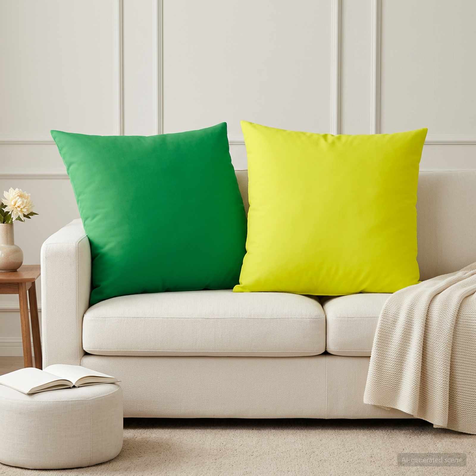 vidaXL Cushion Cover 6 pcs HEERLEN Green 80 x 80 cm Polyester 1