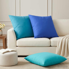 vidaXL Cushion Cover 6 pcs HEERLEN Royal Blue 80 x 80 cm Polyester 3
