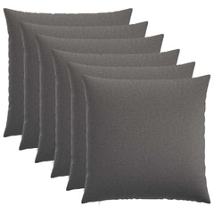 vidaXL Cushion Cover 6 pcs HEERLEN Light Grey 80 x 80 cm Fabric 2