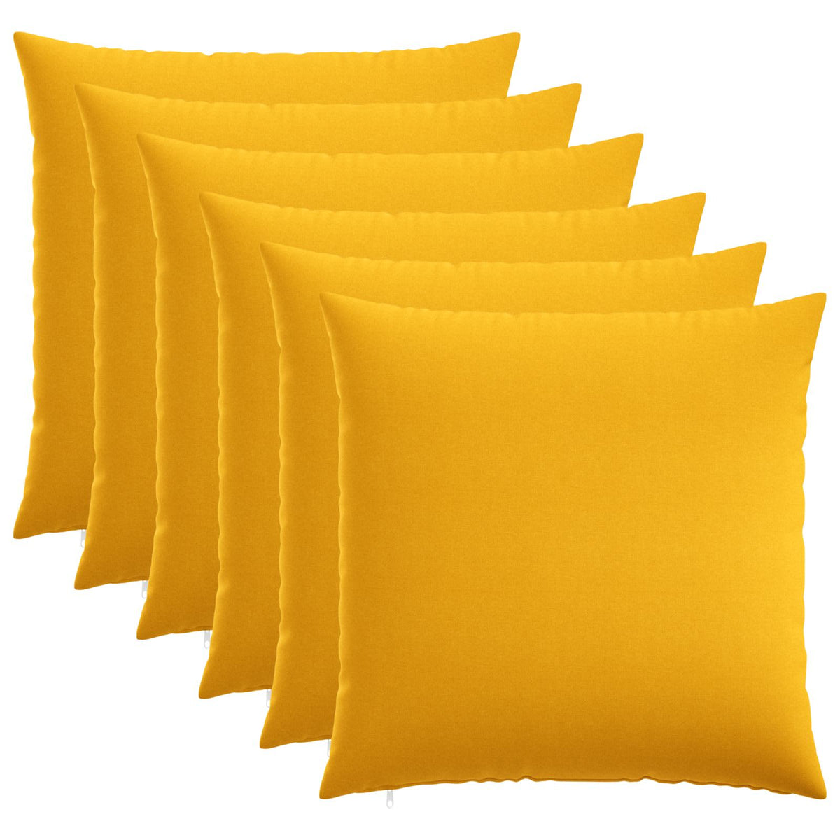 Cushion Cover HEERLEN Fabric 6 pcs Light Yellow 80 x 80 cm