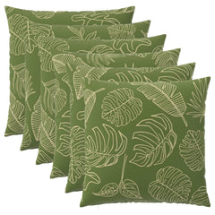 vidaXL Cushion Cover 6 pcs HEERLEN Leaf Design 80 x 80 cm Polyester 2