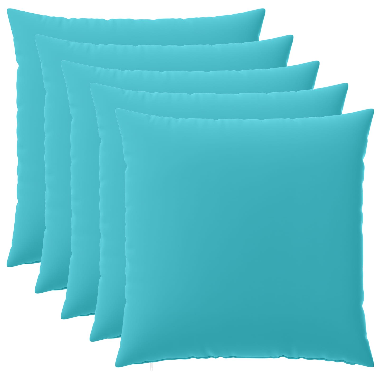 vidaXL Cushion Cover 6 pcs HEERLEN Turquoise 80 x 80 cm Polyester 2
