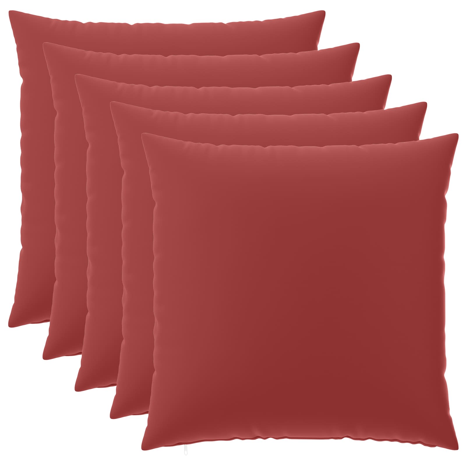vidaXL Cushion Cover 6 pcs HEERLEN Wine Red 80 x 80 cm Polyester 2