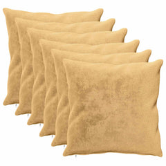 vidaXL Cushion Cover 6 pcs HEERLEN Taupe 80 x 80 cm Flannel 2