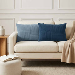 Cushion Cover ALMELO Corduroy 6 pcs in Blue
