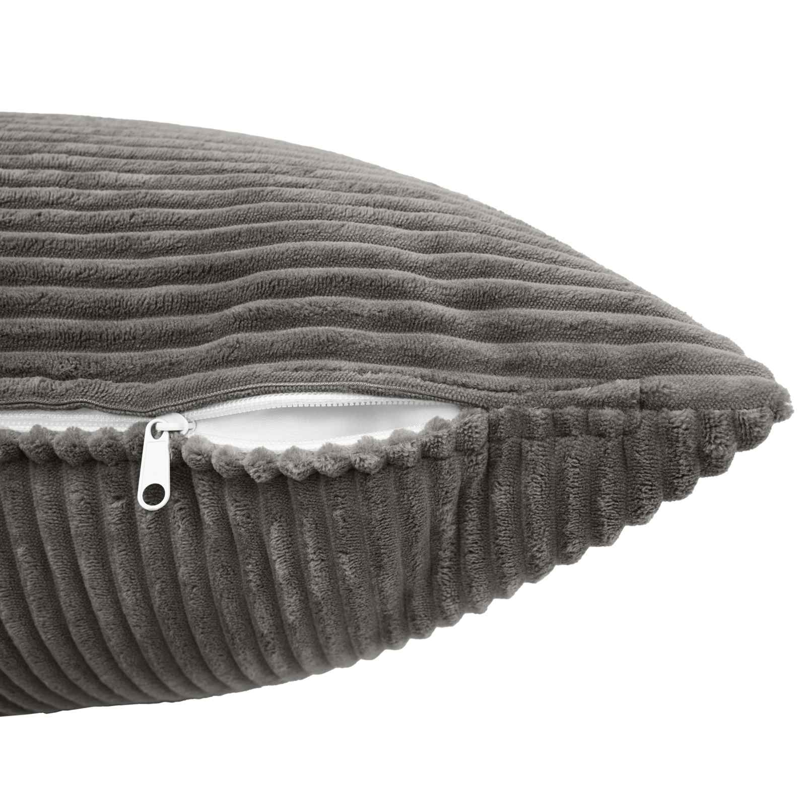 vidaXL Cushion Cover 6 pcs ALMELO Dark Grey 40 x 60 cm Corduroy 5