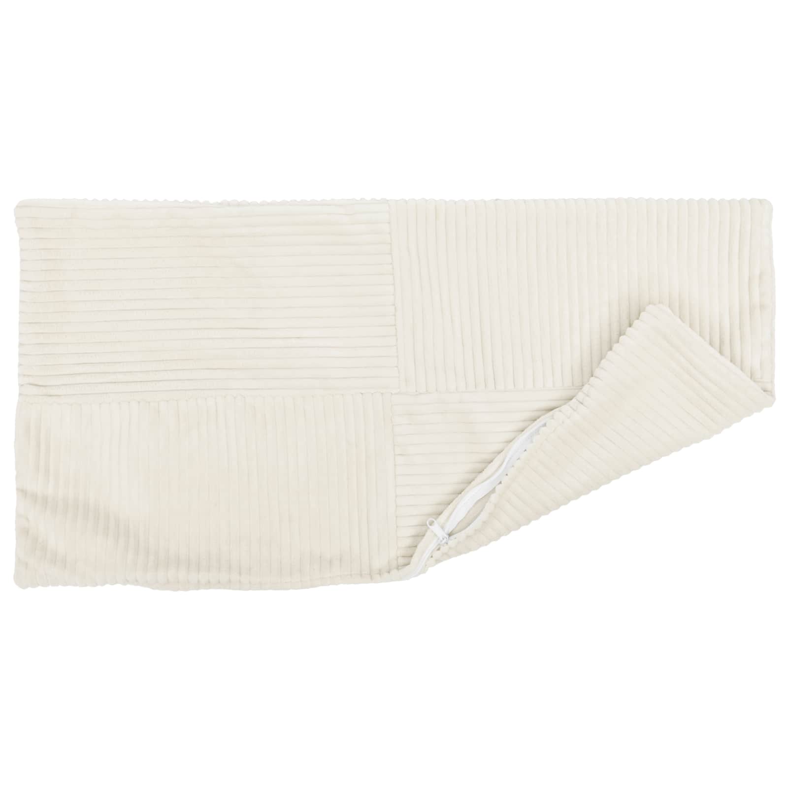 vidaXL Cushion Cover 6 pcs ALMELO Cream 40 x 60 cm Corduroy 3