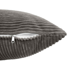 vidaXL Cushion Cover 6 pcs ALMELO Dark Grey 50 x 50 cm Corduroy 5