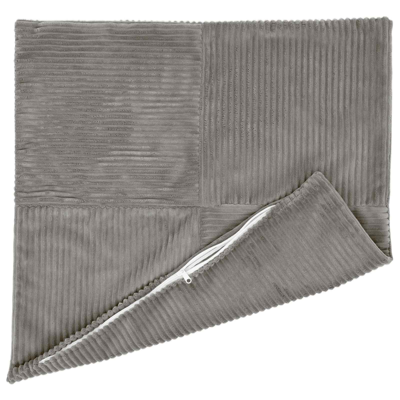 vidaXL Cushion Cover 6 pcs ALMELO Light Grey 55 x 55 cm Corduroy 3
