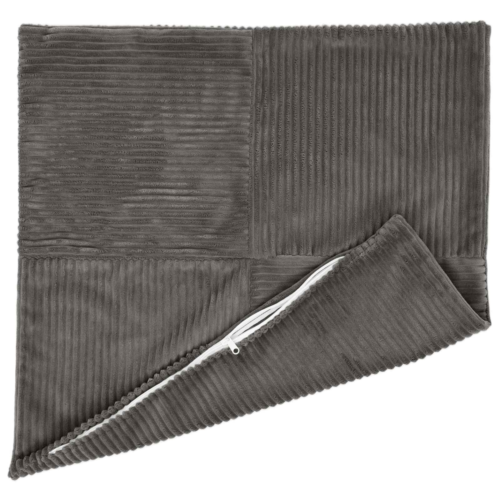 vidaXL Cushion Cover 6 pcs ALMELO Dark Grey 55 x 55 cm Corduroy 3