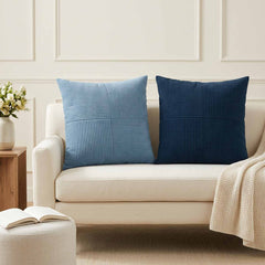 Cushion Cover ALMELO Corduroy 6 pcs in Blue