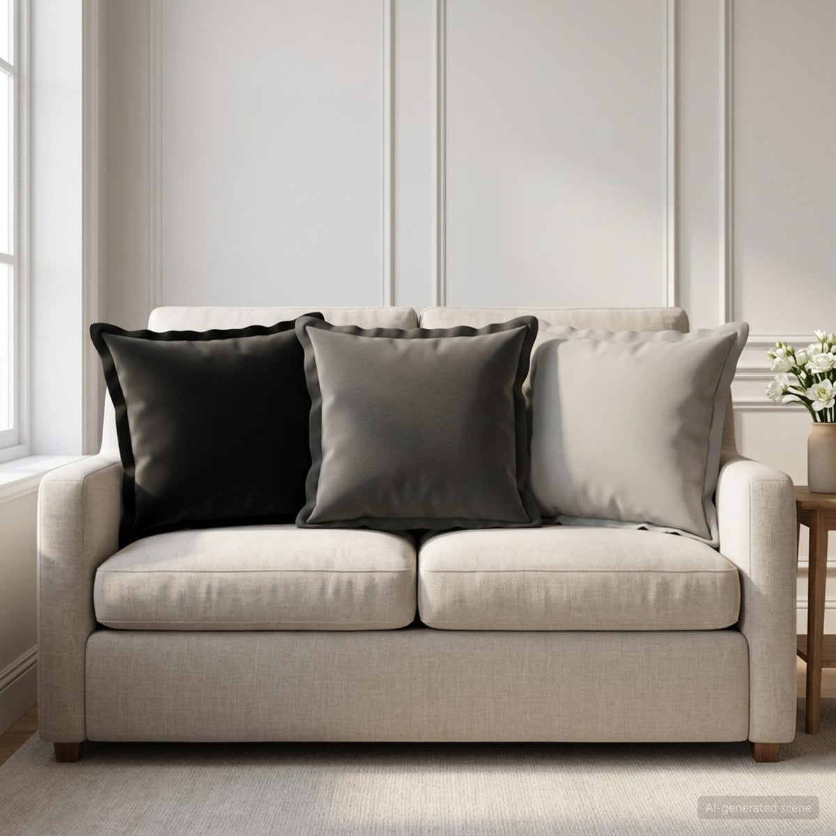Throw Pillow HOUTEN 40 x 40 cm Polyester 12 pcs Anthracite