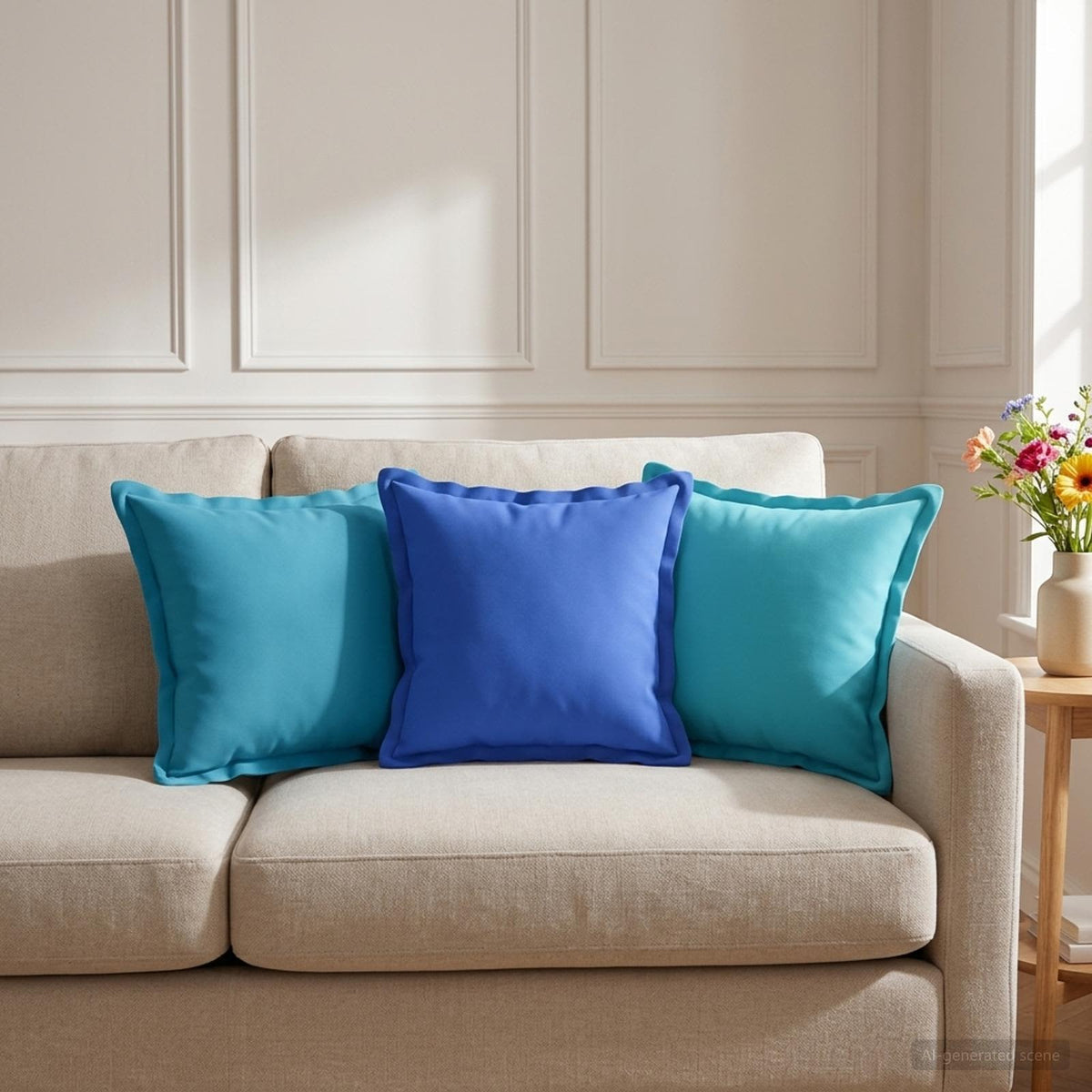 Throw Pillow HOUTEN 40 x 40 cm Polyester 12 pcs Light blue