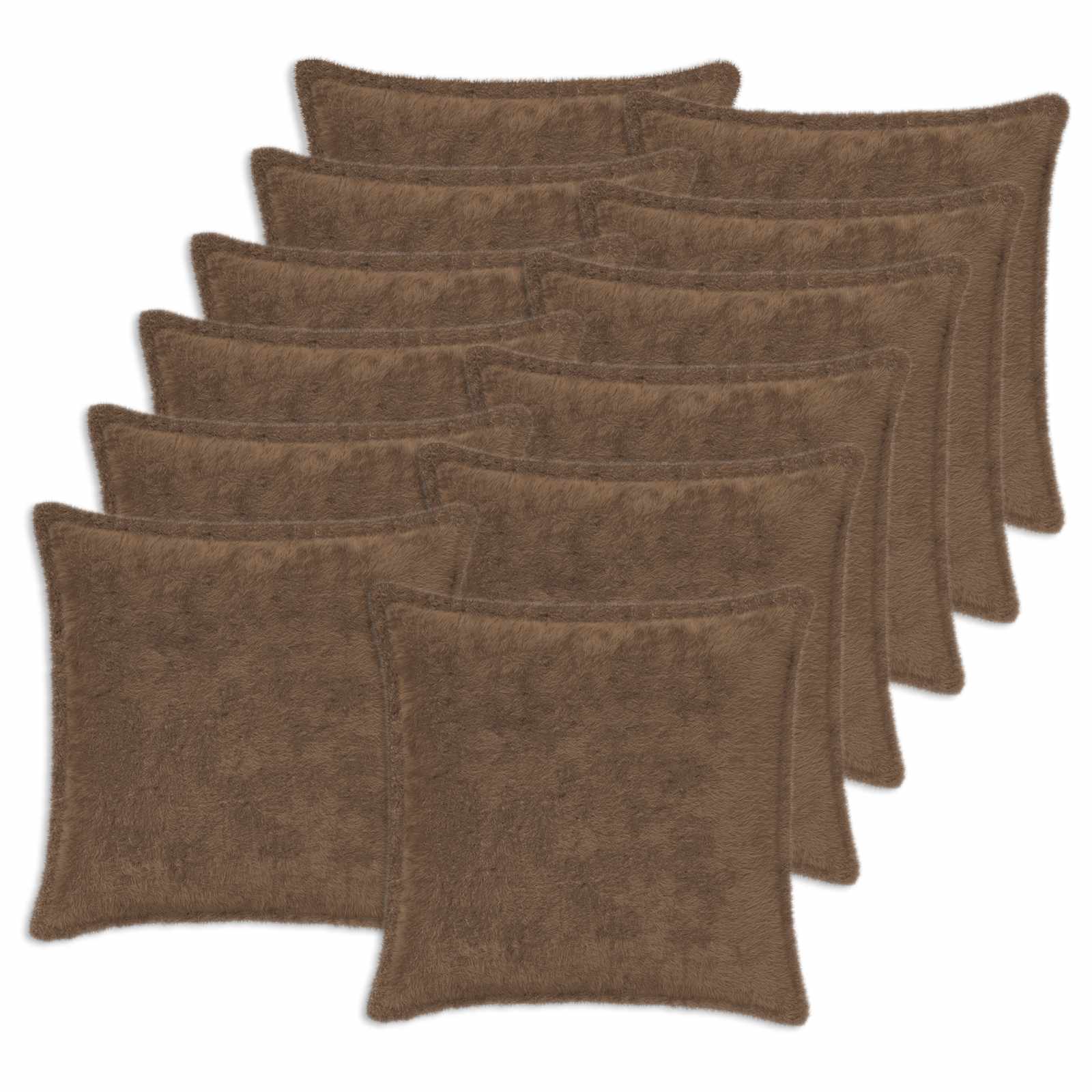vidaXL Cushion Cover 12 pcs HOUTEN Light Brown 40 x 40 cm 2
