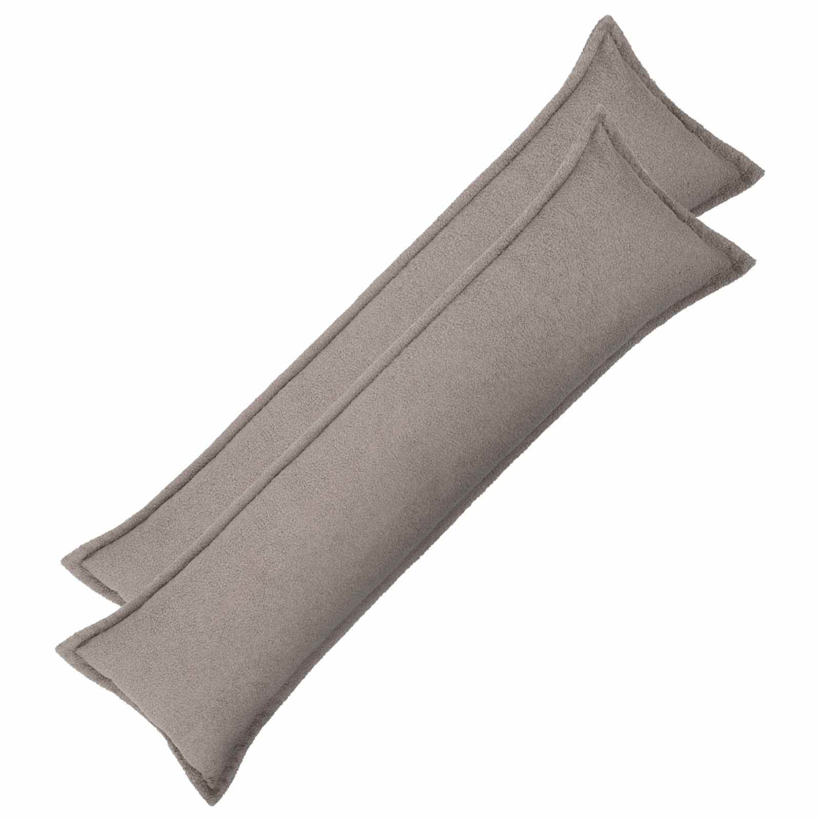 vidaXL Cushion Cover 2 pcs HOUTEN Light Grey 40 x 145 cm Bouclé 1