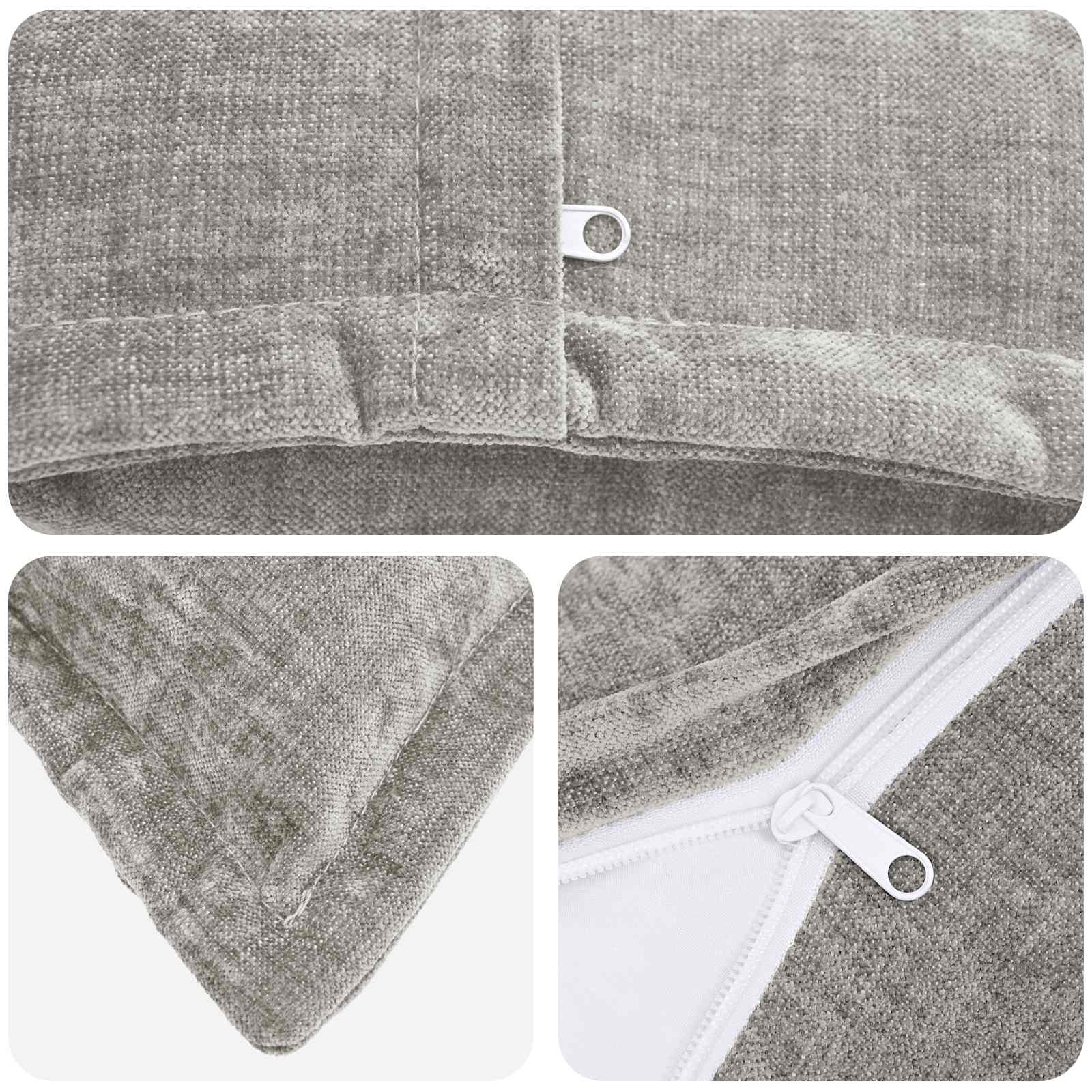 vidaXL Cushion Cover 2 pcs HOUTEN Light Grey 40 x 145 cm 5