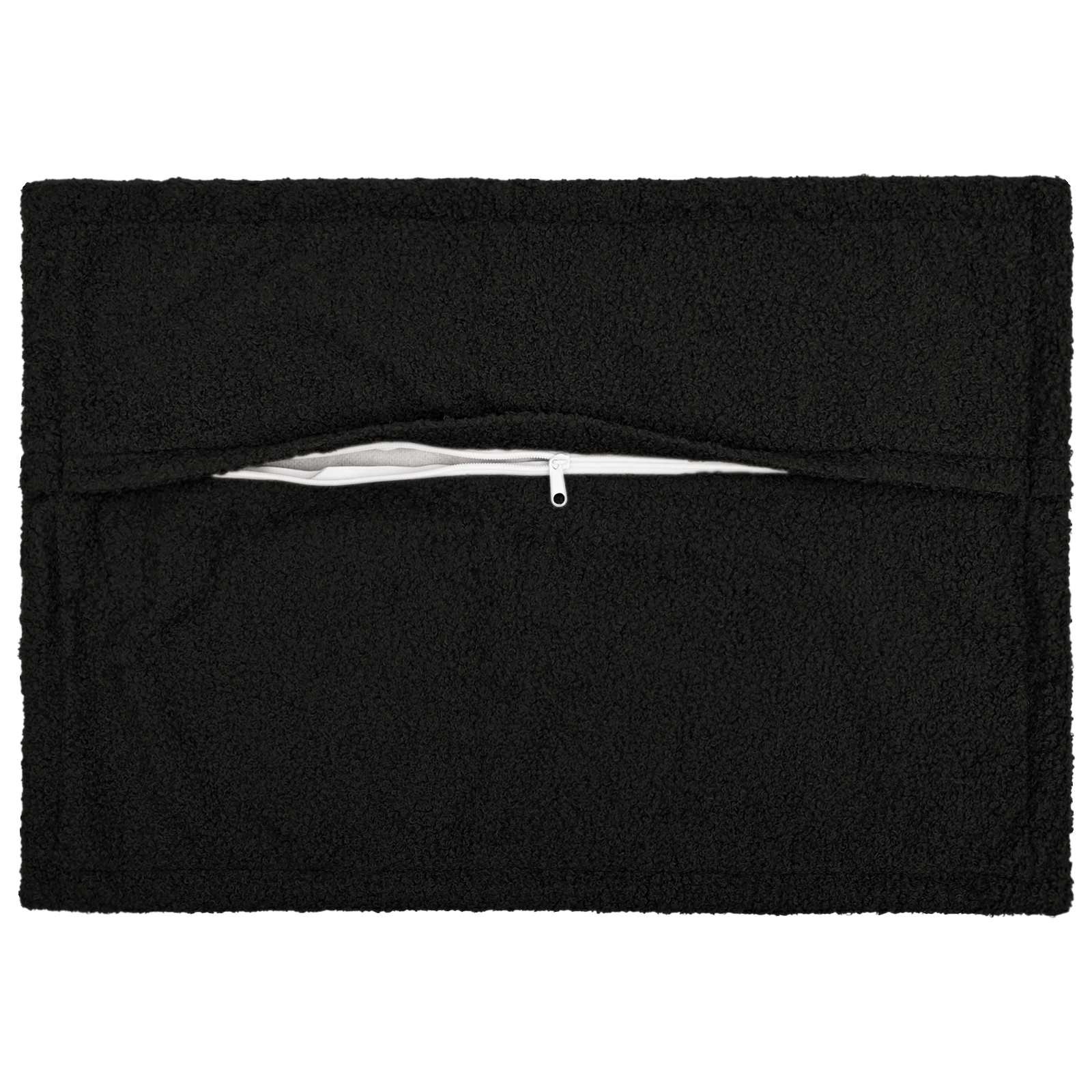 vidaXL Cushion Cover 6 pcs HOUTEN Black 40 x 60 cm Bouclé 3