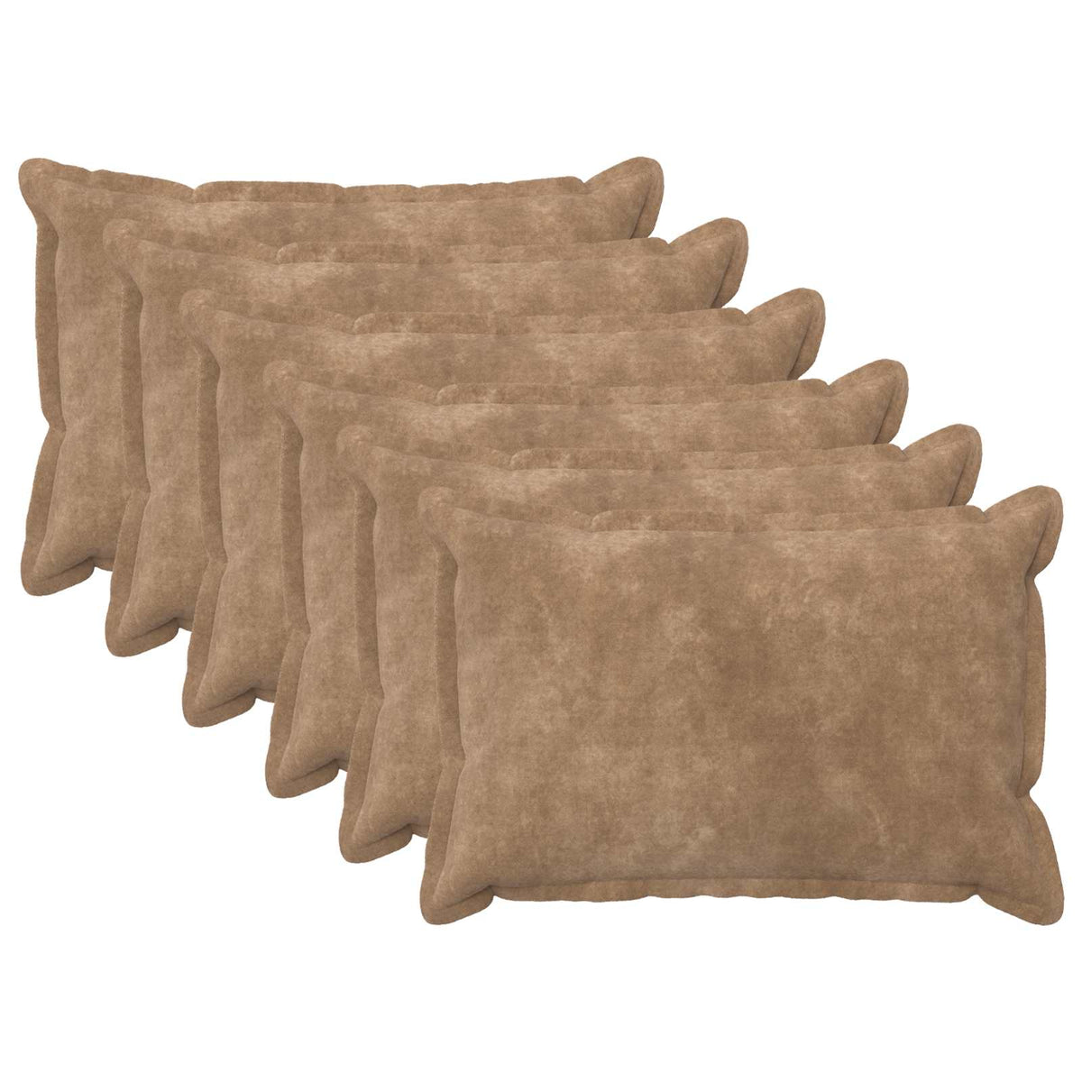vidaXL Cushion Cover 6 pcs HOUTEN Taupe 40 x 60 cm Microfiber Fleece 1