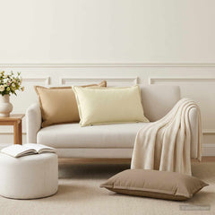 Throw Pillow HOUTEN Polyester Beige