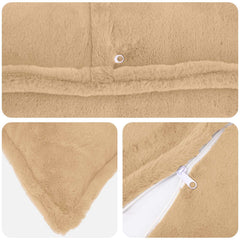 vidaXL Cushion Cover 6 pcs HOUTEN Cream 40 x 70 cm Faux Rabbit Fur 5