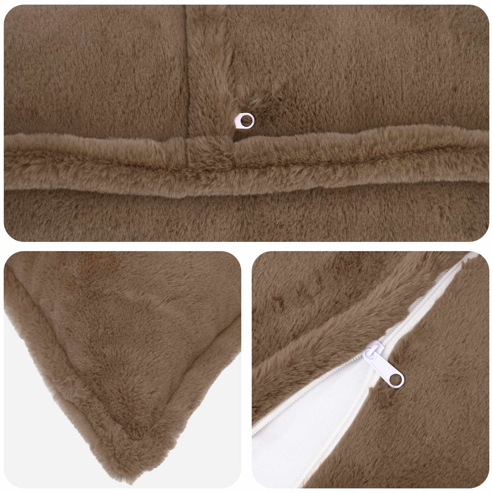 vidaXL Cushion Cover 6 pcs HOUTEN Light Brown 40 x 70 cm 5