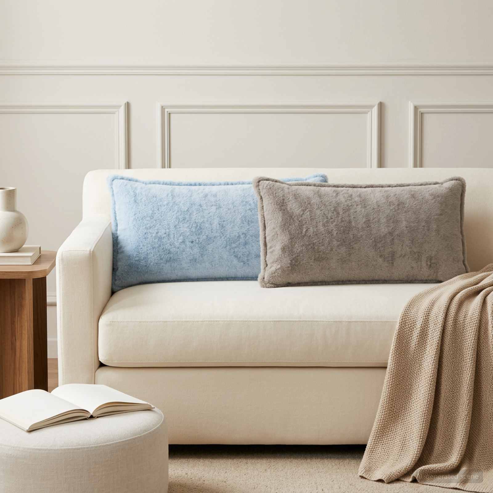 vidaXL Cushion Cover 6 pcs HOUTEN Light Blue 40 x 70 cm 1