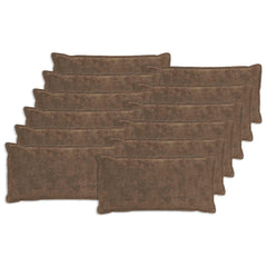 vidaXL Cushion Cover 12 pcs HOUTEN Light Brown 40 x 80 cm 2