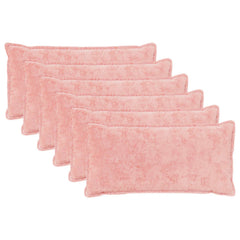 vidaXL Cushion Cover 6 pcs HOUTEN Pink 40 x 80 cm Faux Rabbit Fur 2