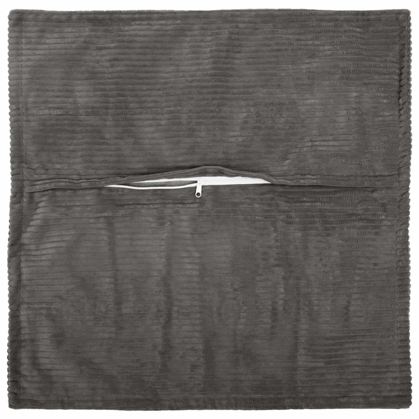 vidaXL Cushion Cover 6 pcs HOUTEN Dark Grey 45 x 45 cm Corduroy 3