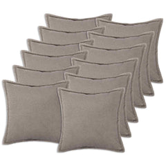 Cushion Cover HOUTEN Light Grey Bouclé