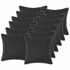 Cushion Cover HOUTEN Dark Grey Bouclé
