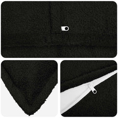 vidaXL Cushion Cover 6 pcs HOUTEN Black 45 x 45 cm Bouclé 4