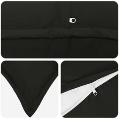 vidaXL Cushion Cover 12 pcs HOUTEN Black 45 x 45 cm Polyester 5