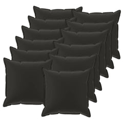 vidaXL Cushion Cover 12 pcs HOUTEN Black 45 x 45 cm Polyester 2