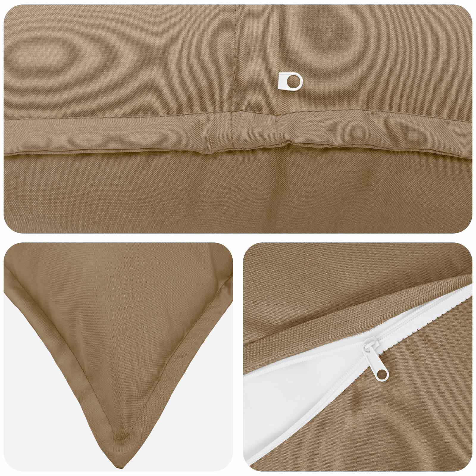 vidaXL Cushion Cover 12 pcs HOUTEN Taupe 45 x 45 cm Polyester 5