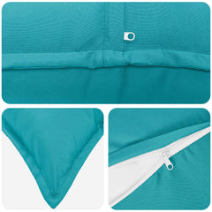 vidaXL Cushion Cover 12 pcs HOUTEN Turquoise 45 x 45 cm Polyester 5