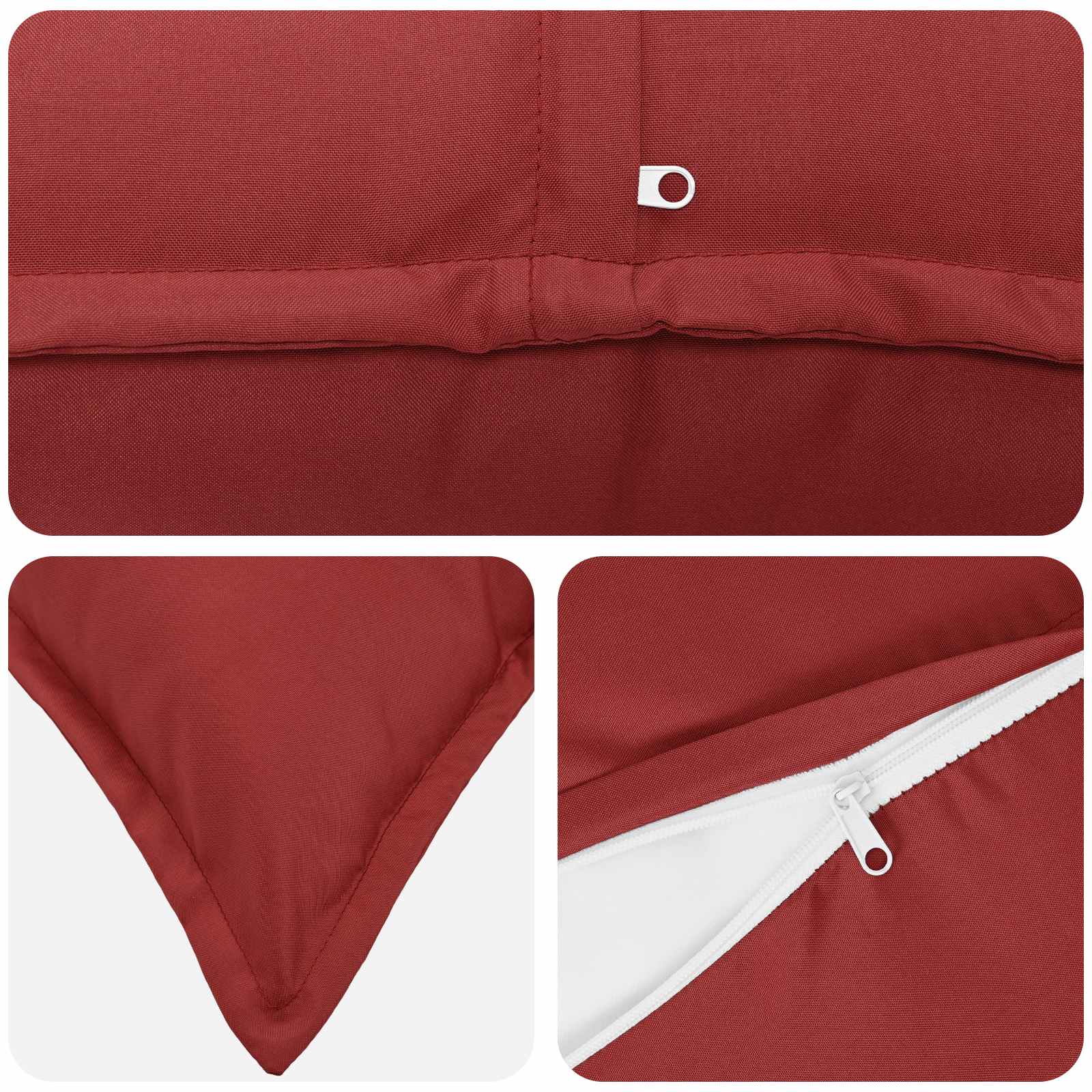 vidaXL Cushion Cover 12 pcs HOUTEN Wine Red 45 x 45 cm Polyester 5