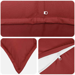 vidaXL Cushion Cover 12 pcs HOUTEN Wine Red 45 x 45 cm Polyester 5
