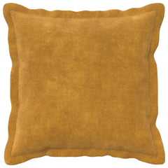 Yellow microfiber fleece cushion cover