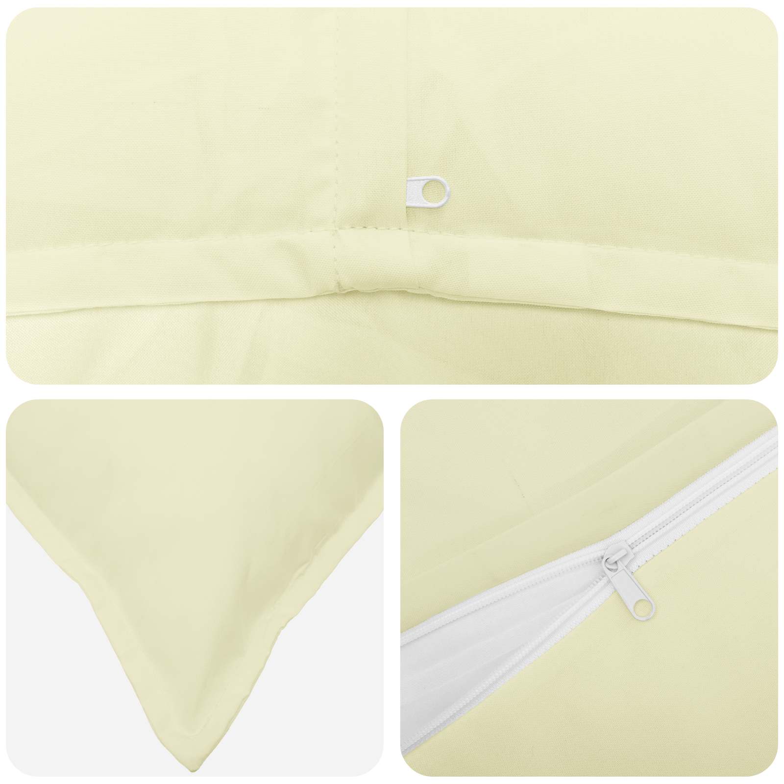vidaXL Cushion Cover 12 pcs HOUTEN Cream 50 x 50 cm Polyester 5