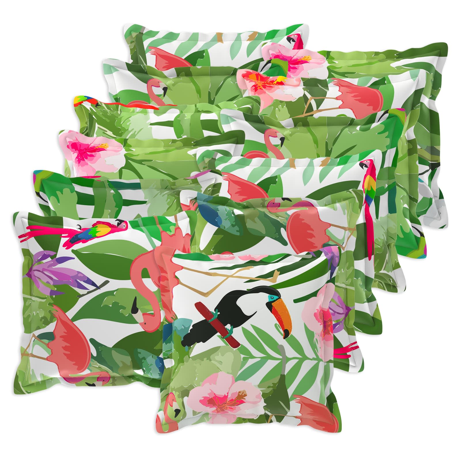 vidaXL Cushion Cover 12 pcs HOUTEN Multicolour 50 x 50 cm Polyester 2